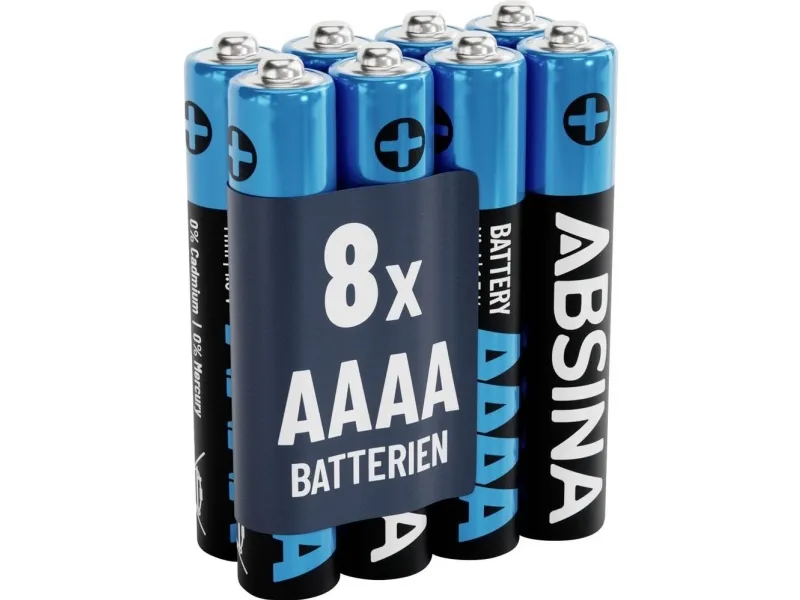 Absina Mini (AAAA) batteri R61 alkali-mangan 1,5 V 500 8 stk.