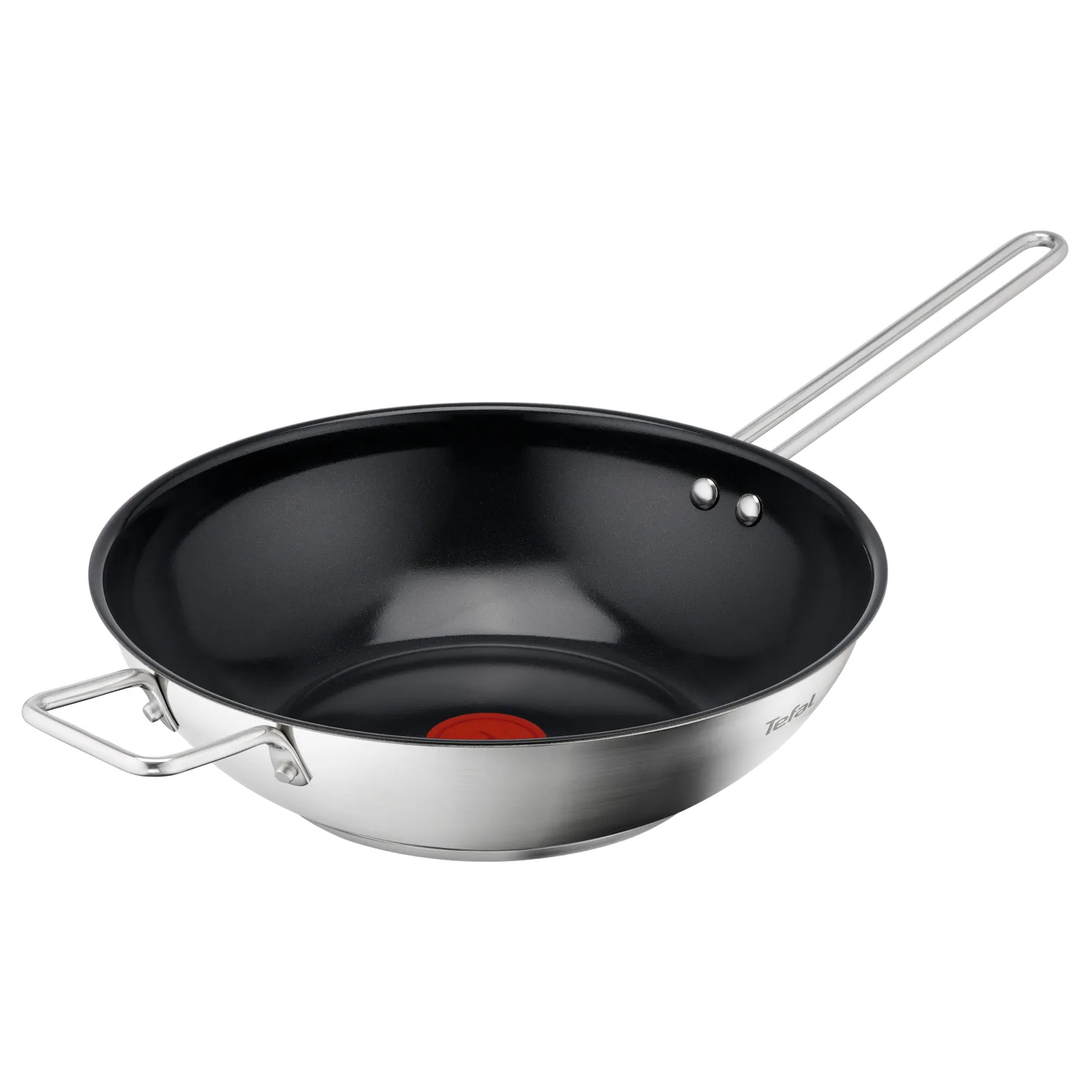 Tefal Nordica H8711955, Rund, wok-/stir-fry-panne, svart, rustfritt stål, keramikk, rustfritt stål, 1 stk