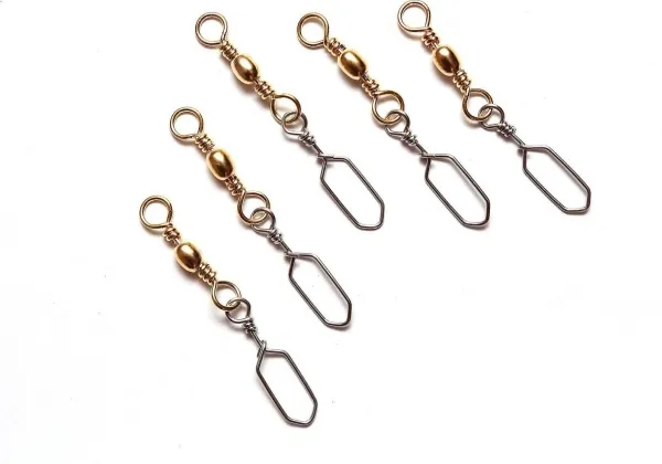 Okuma Norwegian Snap Swivel Size 3/0 Brass - 5pcs