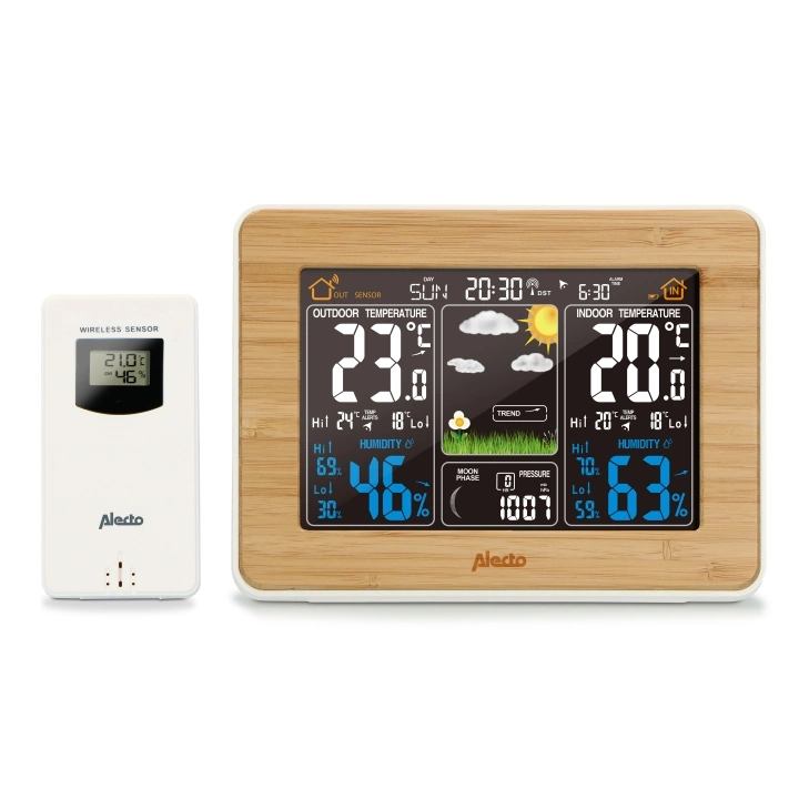 Alecto WS-1560, Utendørs Fuktighetsmåler, Utendørs Barometer, Hvit, 1 stykker