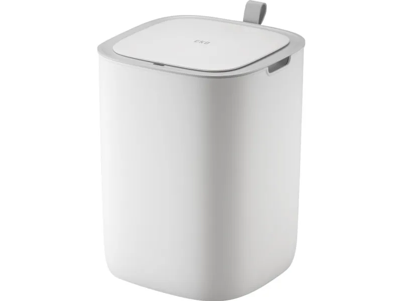 Avfallsbeholder, Morandi, hvit, plast, 12 l, med sensor og berøringslokk