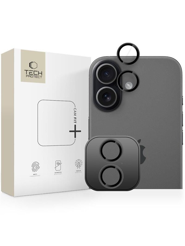 Tech-Protect Camring Fit+ Camera Cover for iPhone 17 - Black