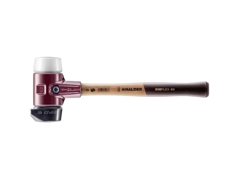 Halder Simplex Bolchehammer Gummiblanding med fod/Superplastik Støbejern Ø60mm