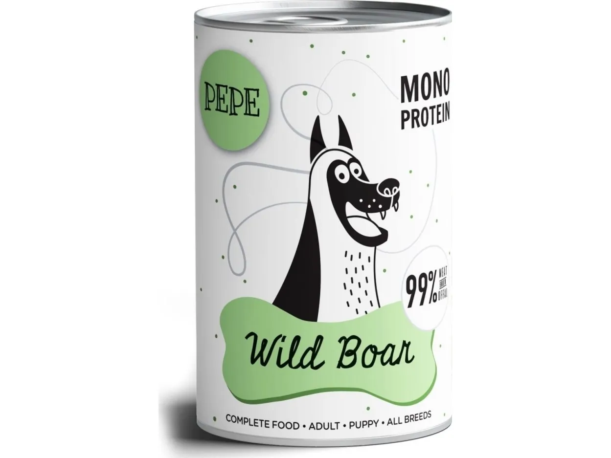 Dyrepakke våtfôr PEPE MONO PROTEIN (hjort) 400 g