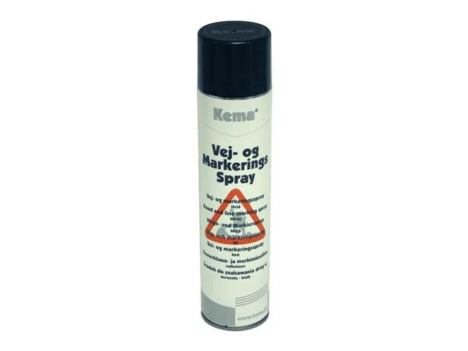 ITW Vej og markeringsfarve hvid 600ml spray. Til markering  af veje, emballage, værktøj, rør,  samlinger, gulve og alle steder