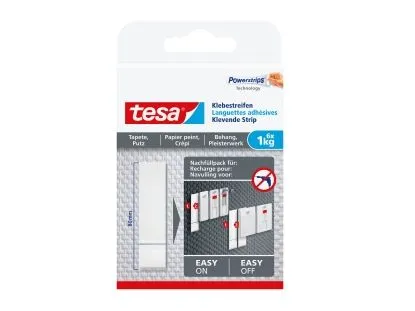 TESA 77771, Innendørs, Universalkrok, Hvit, Limstrimmel, 6 stykker