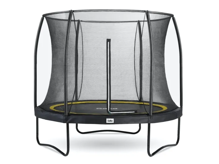 Salta Comfort, Trampoline over bakken, Rund, 120 kg, 5 år, Safety net, Sort