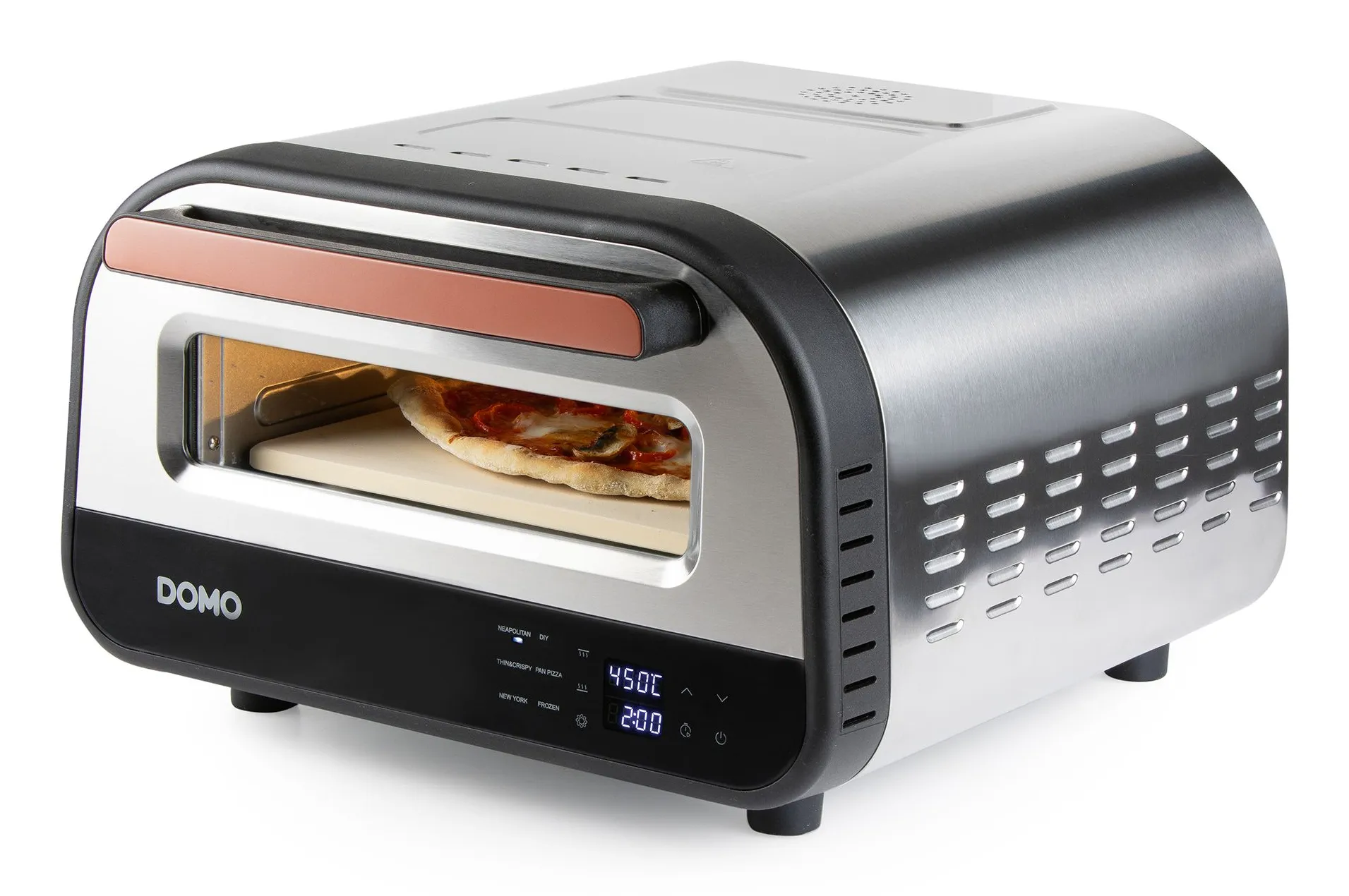 Domo DO9289PZ, 1 pizza(er), Rustfritt stål, Svart, 320 cm, 450 °C, 80 - 450 °C, 0,97 m