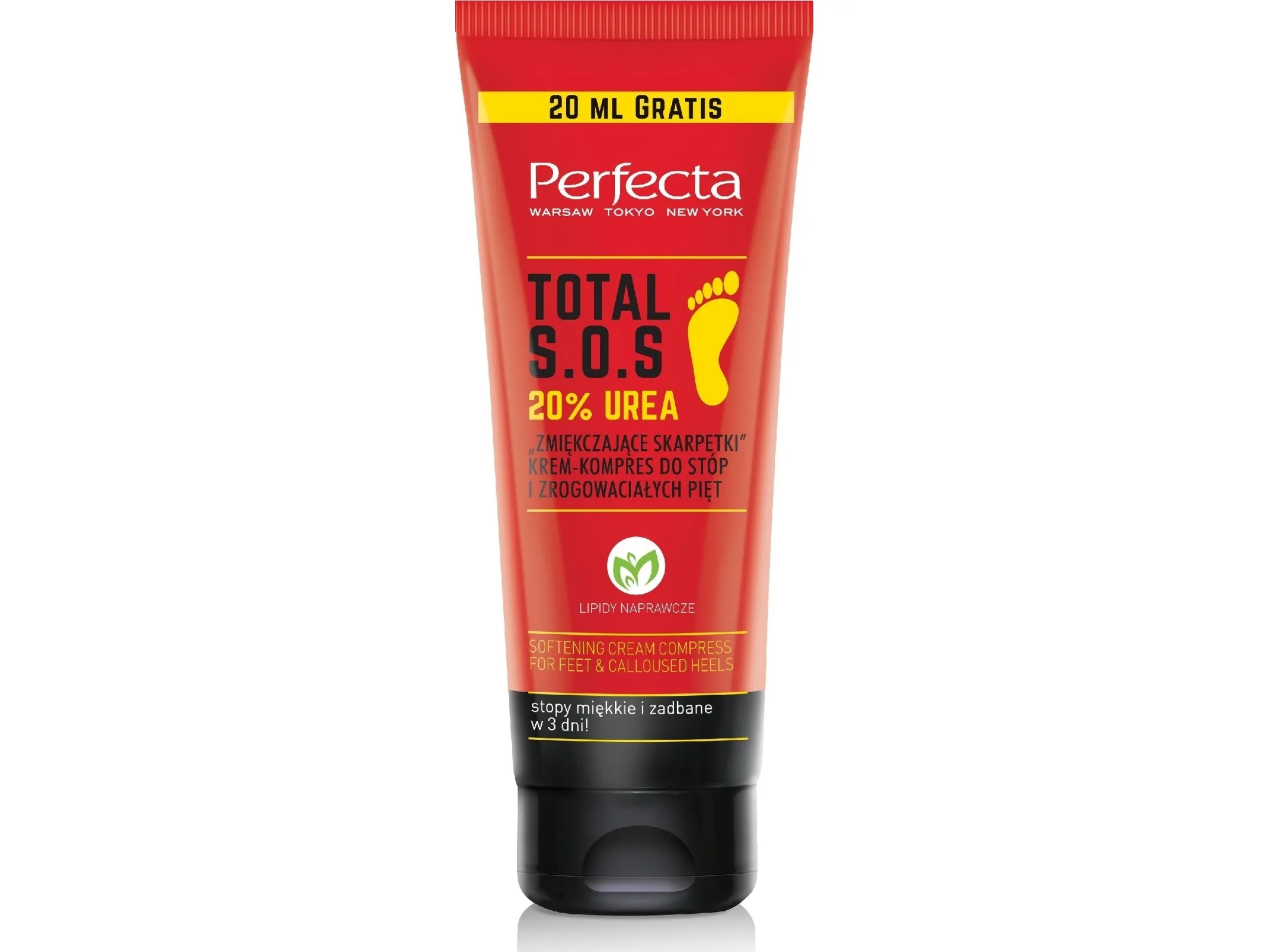 Perfecta Total S.O.S 20% urea mykgjørende sokker Cream Complex for føtter og hard hud 120 ml