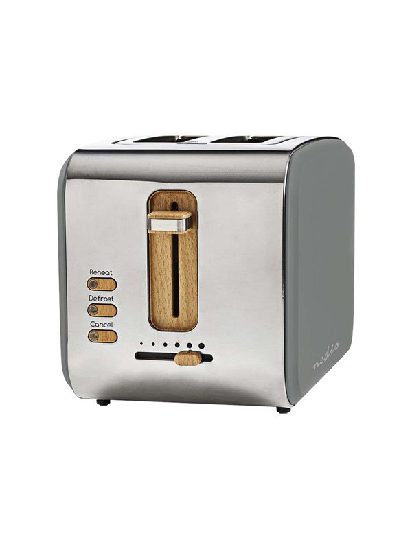 Nedis Brødrister KABT510EGY - toaster - grey