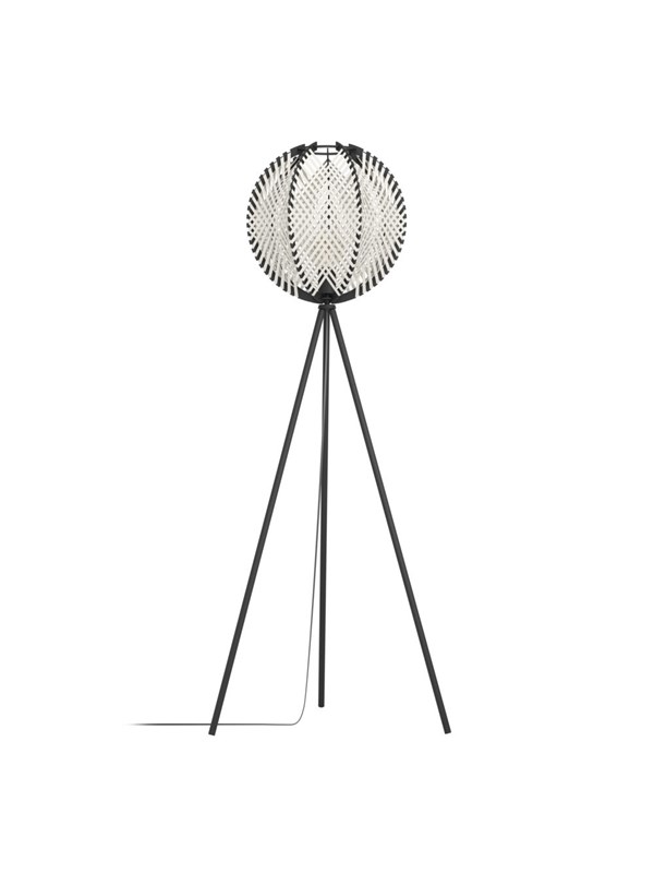 EGLO WAVERTON FLOOR H1430 E27 SVART/TRE/HVIT