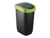 Rotho Twist - Søppelbøtte - flipp-/svinglokk - 25 L - mørkt sølv