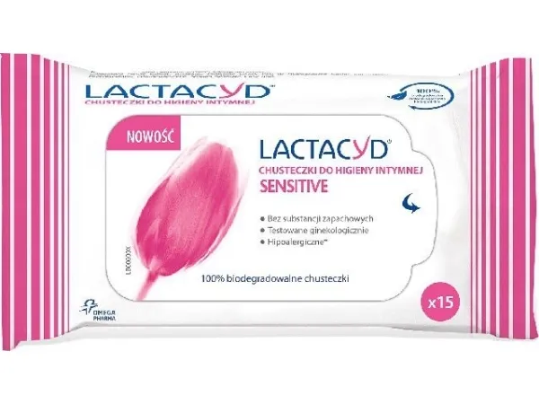 LACTACYD Sensitive intimhygienservietter 15 stk