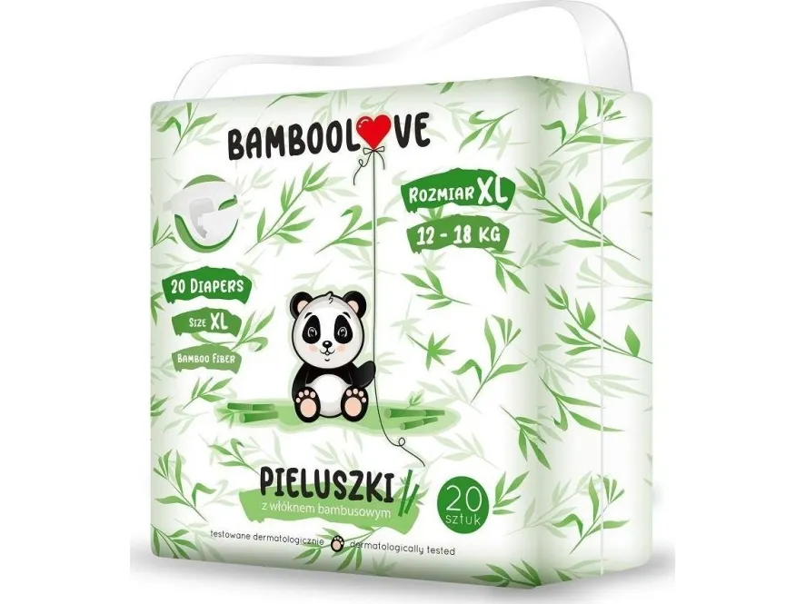 BAMBOOLOVE engangsbleier i bambusfiber str. XL 20 stk