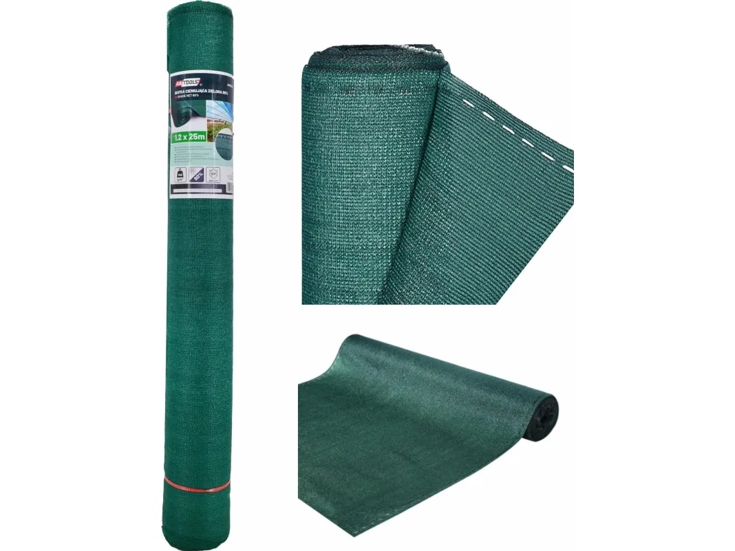 AWTOOLS skyggenett 180 g 1,2*25 m grønn UV 90%