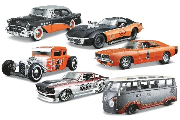 Revell Harley-Davidson-biler 1:24 ass.