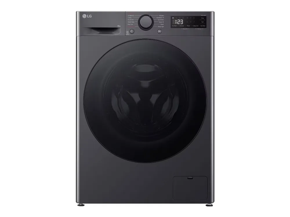 LG Serie R5 F2WR508S2M - Vaskemaskin - bredde: 60 cm - dybde: 53.5 cm - høyde: 85 cm - frontileggelse - 8 kg - 1200 rpm - middle black