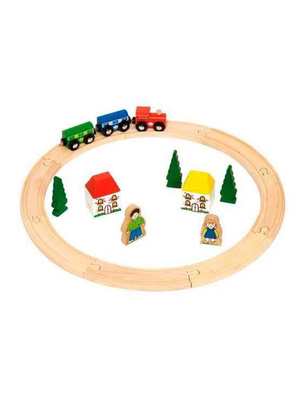 Bigjigs Wooden Train Set Junior 20 pieces.