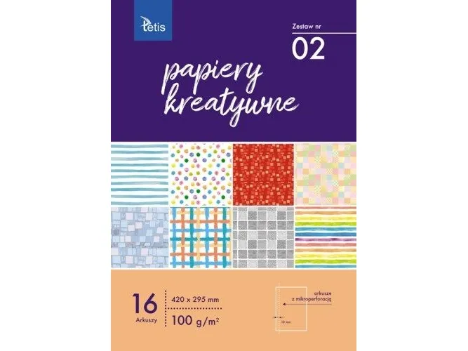 Tetis Creative papirer TETIS 100g/m2 16 ark. - 2 Thetis