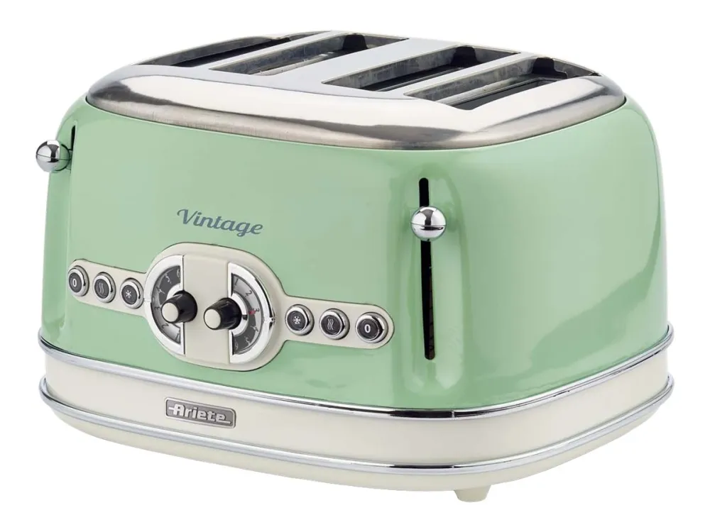 Ariete Vintage 156 - Brødrister - 4 skive - 4 Spor - grønn