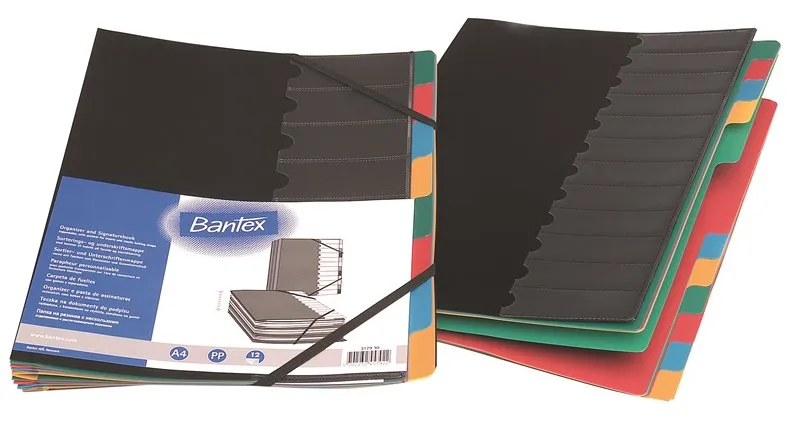 Bantex signatur- og sorteringsmappe 8-delt
