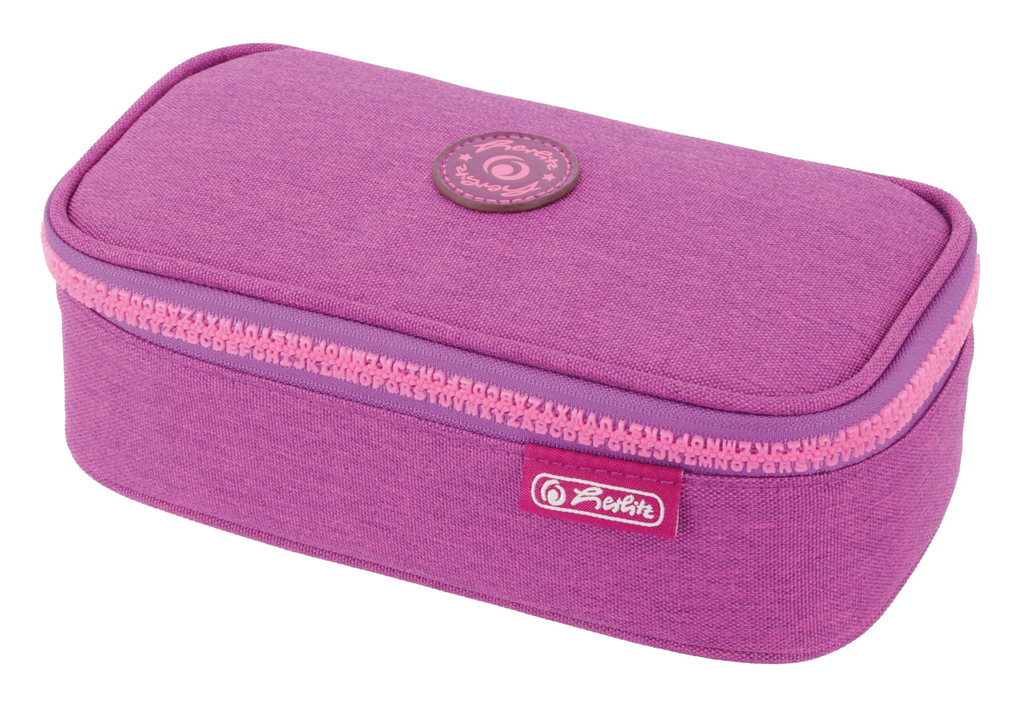 Herlitz beatBox ABC, Mykt penal, Polyester, Rosa, Lilla, Mønster, Glidelås, Oppvekst