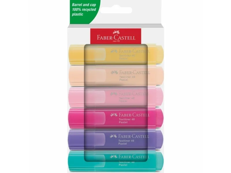 Faber-Castell 254656, 6 stykker, Assorterte farger, 1 mm, 5 mm
