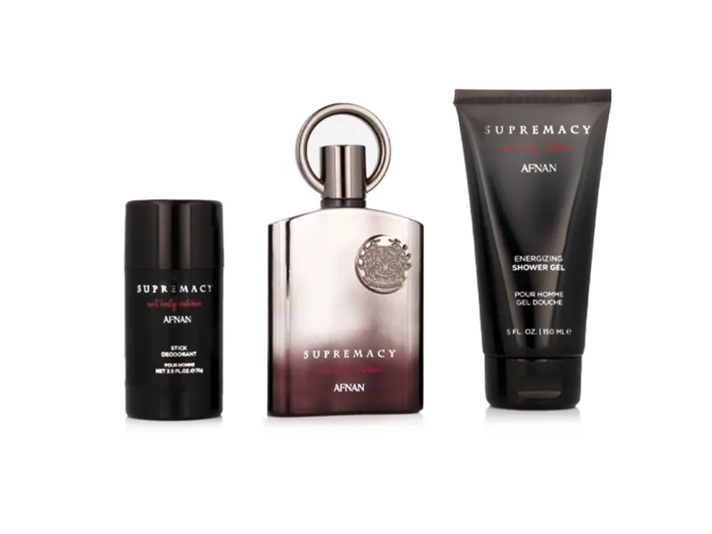Afnan Supremacy Not Only Intense Extrait De Parfum Gift Set 100 Ml Eau De Parfum 150 Ml After Shave Balm And 150 Ml Shower Gel