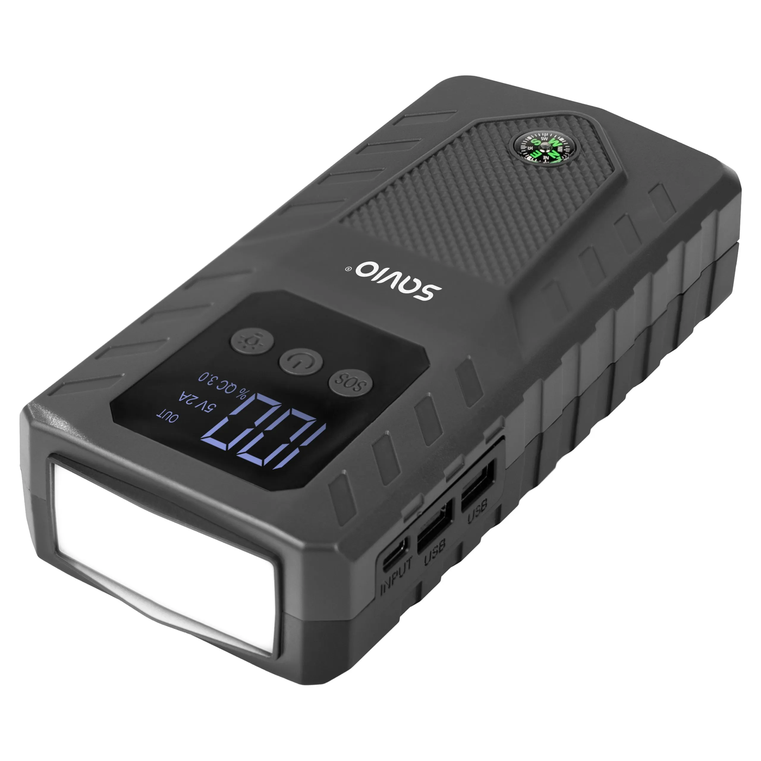 Savio JS-01, Svart, 500 A, Bil, Motorsykkel, Høy, Lav, Medium, SOS-modus, CE WEE, Batteri