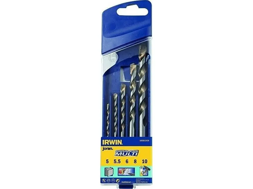 Cordless universalbor i plastkassette Med slebet HM spids Indhold 5-5,5-6-8-10mm