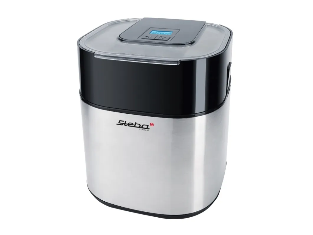 Steba IC 30, Tradisjonell iskremmaskin, 1,5 L, 1 boller, LCD, Rustfritt stål, Svart, Rustfritt stål