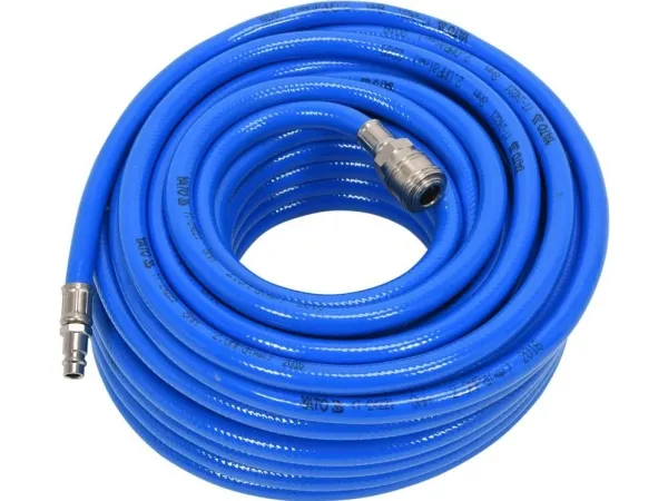 YATO PVC forsterket pneumatisk slange 10 mm x 10 m med hurtigkoblinger 8 mm x 20 m