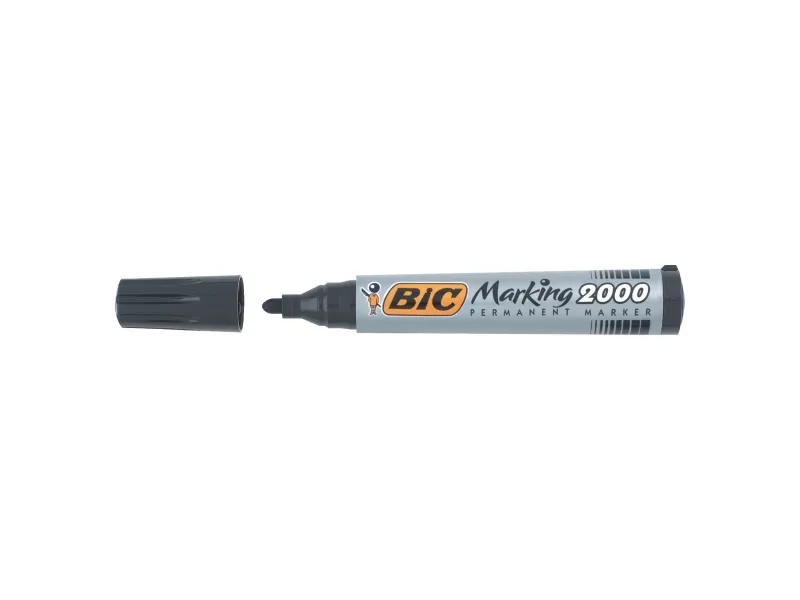 BIC Marking 2000 - Markør - permanent - svart - alkoholbasert blekk - 1.7 mm (en pakke 12)