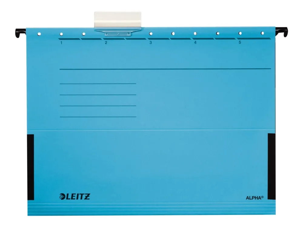 LEITZ ALPHA H?ngetasche, A4, mit Fr?schen, blau - f?r den Markt: D / L / A / CH - 25 St?ck (1986-00-35)