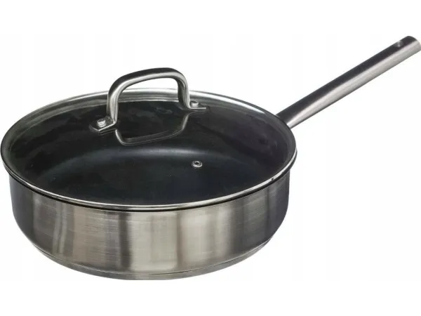 Secret de Gourmet Stekepanne Stekepanne i rustfritt stål med lokk, Ø 29,5 cm