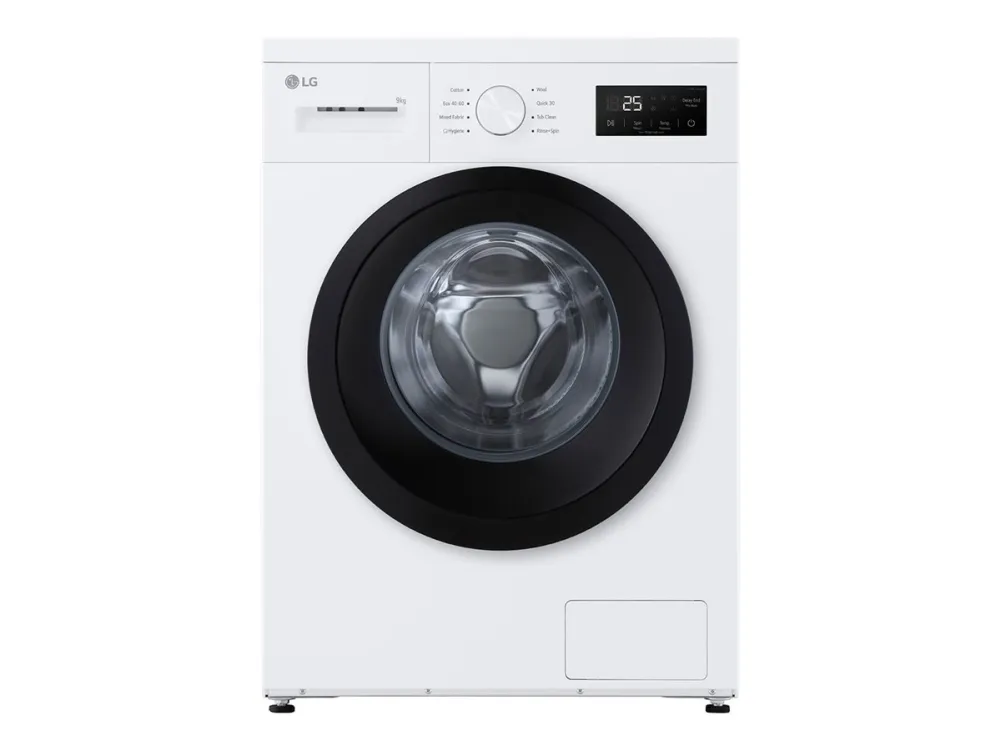 LG F4A1009NWK - Vaskemaskin - bredde: 60 cm - dybde: 55 cm - høyde: 85 cm - frontileggelse - 9 kg - 1400 rpm - hvit