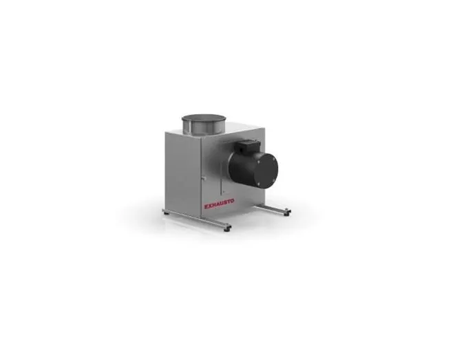 EXHAUSTO Boksventilator BESF16041EC med EC motor og F-hjul, Ø200 mm, 1x230V. Luftmængde 970 m³/h ved 125 Pa.