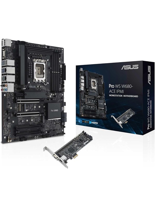 ASUS PRO WS W680-ACE IPMI Hovedkort - Intel W680 - Intel LGA1700 socket - DDR5 RAM - ATX