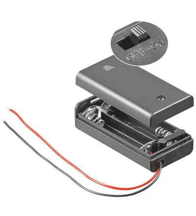 Goobay BH AA 2xAKGS, Passiv holder, Sort