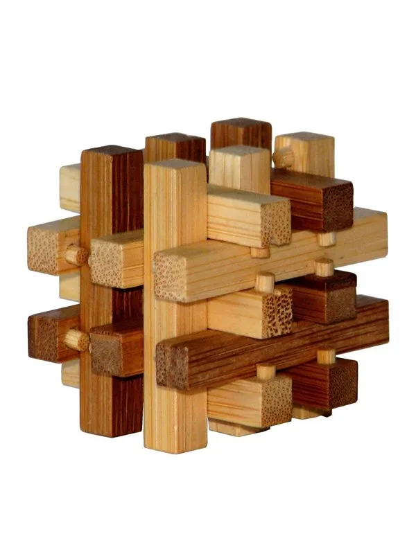 Eureka 3D Bamboo Brain Puzzle Slide 3D Puslespill