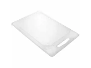 Skærebræt med saftrille 456x311x10 mm nylon hvid