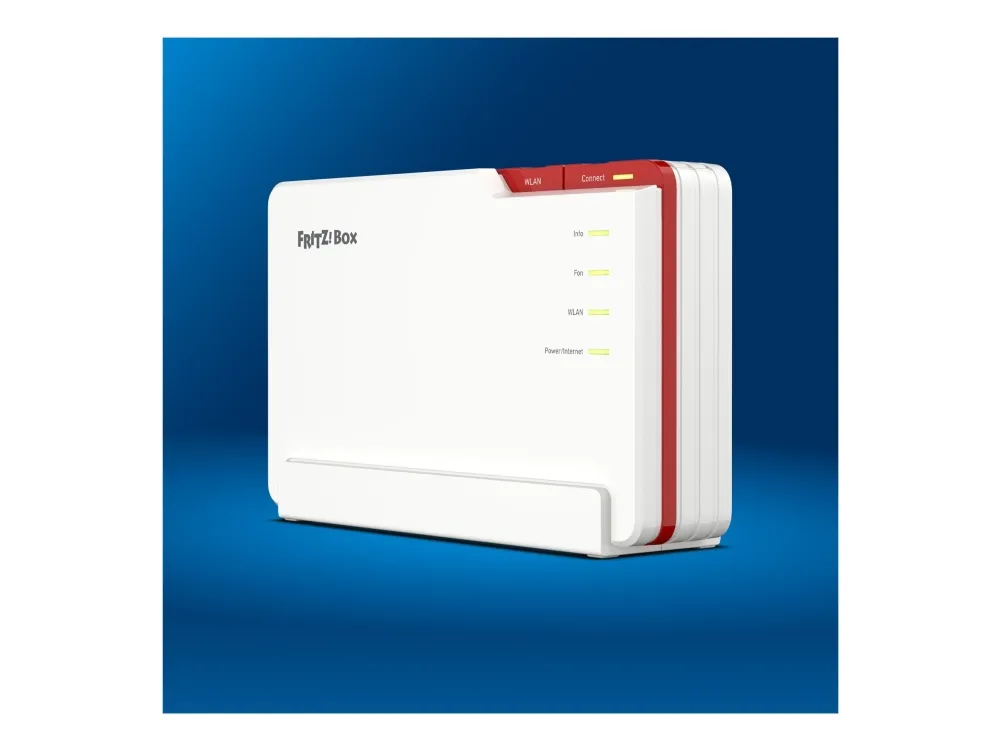 FRITZ!Box 5690 Pro - Trådløs ruter - DSL-modem 4-portssvitsj - 1GbE, 2.5GbE, Wi-Fi 7 - Wi-Fi 6 - Multibånd - VoIP-telefonadapter (DECT)