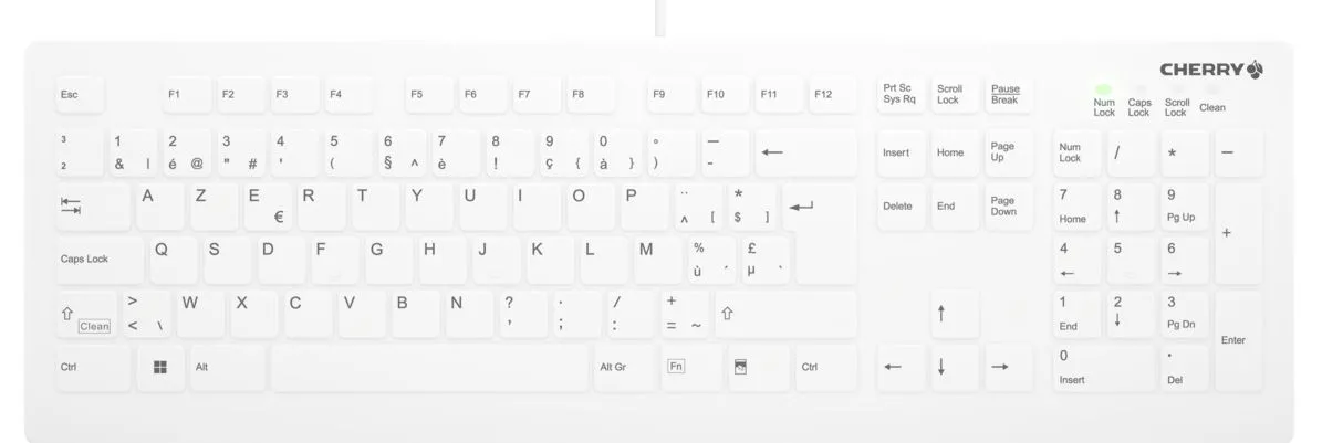 Contour Design Active Key AK-C8112, Tastaturdeksel, Hvit
