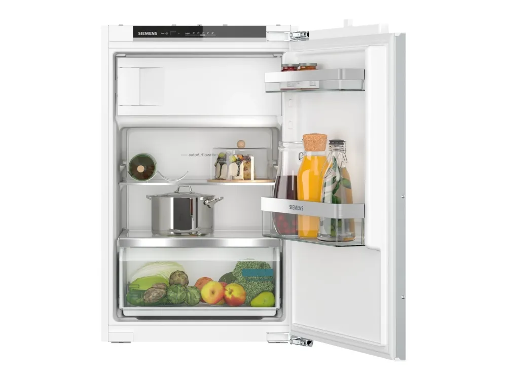 Siemens iQ300 KI22LVFE0 - Kjøleskap med fryserboks - innebygd - fordypning - bredde: 56 cm - dybde: 55 cm - høyde: 88 cm - 119 liter - Klasse E
