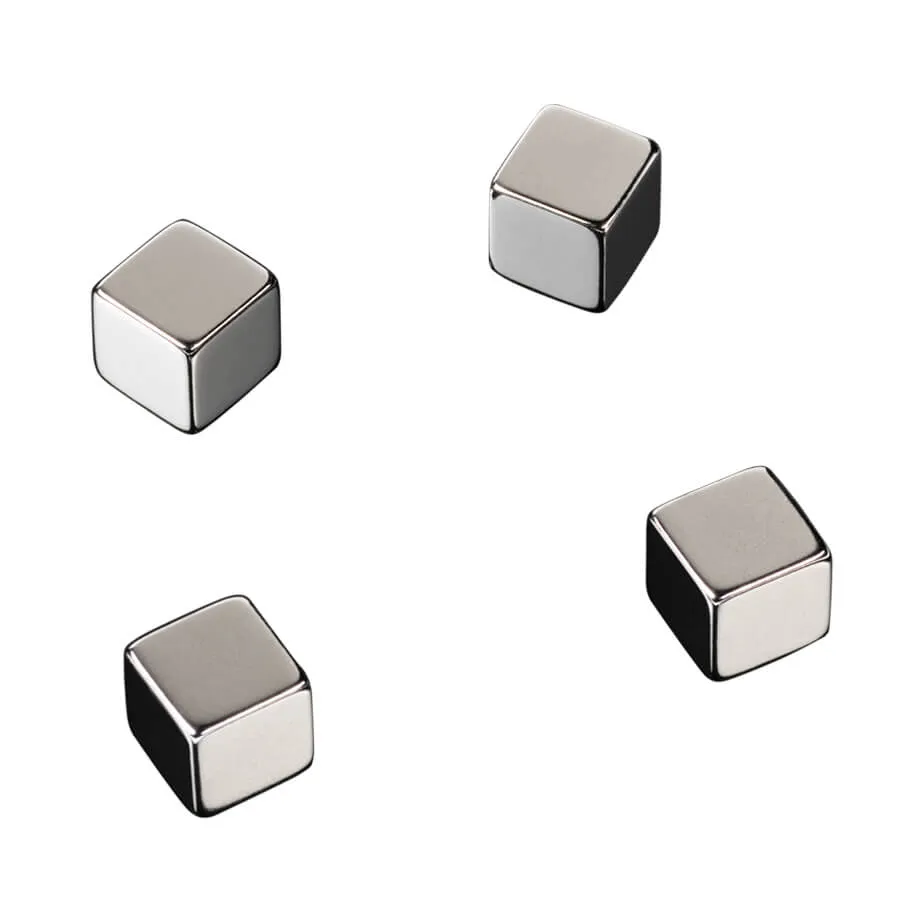 Super Stærke Magneter' kube stål 1 x 1 x 1 cm 4 stk. i pakke