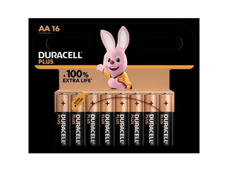 Duracell Plus-AA CP16 AA batteri Alkali-mangan 1,5 V 16 stk.
