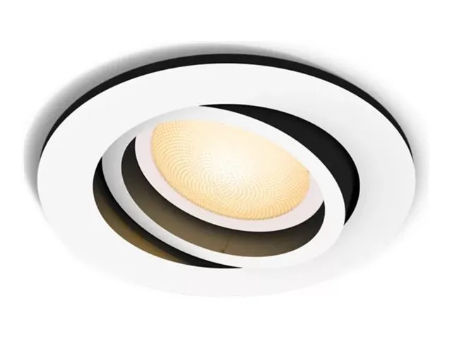 Philips Hue White ambiance Milliskin - Forenket søkelys - LED-pære for søkelys - GU10 - 4.2 W - klasse E - varm til kjølig hvitt lys - 2200-6500 K - hvit