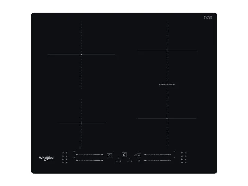 Whirlpool WB S2560 NE, Svart, Innebygget, 59 cm, Sonebasert induksjon, Glass-keramikk, 4 zone(s)