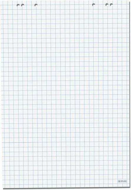 Herlitz 10834141, Flipchart pad, Hvit, Papir, Firkantet, 80 g/m², 20 sider