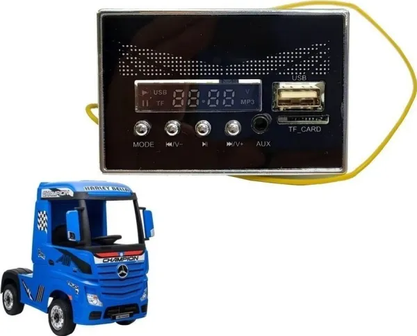 Lean Cars lyd-/musikkpanel til bil på batteri HL358 Actros